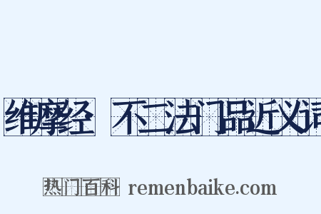 维摩经·不二法门品近义词是什么意思的图片